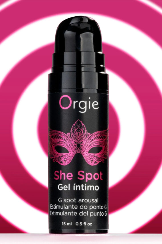 Le gel intime d'excitation du point G avec effets multiples : vibrations et picotements niveau 6/10, sensations de chaleur et de fraicheur, sensations douces et épicées. "Orgie She Spot Intimate Gel" est le gel utlime de stimulation du point G pour elle. Caractéristiques : - Gel intime d’excitation du point G - Orgasmes plus intenses - Sensations multiples chaud / froid - Effets vibrants et picotements instantanés - Niveau vibrant 6 sur 10 - Flacon airless - Contenance : 15 ml (75 doses environ) - Fabriqué au Portugal - Marque : Orgie Composition : AQUA, GLYCERIN, PROPYLENE GLYCOL, PHENOXYETHANOL, CARBOMER, DECYL GLUCOSIDE, SODIUM SACCHARIN, SPILANTHES ACMELLA FLOWER EXTRACT, MENTHA ARVENSIS LEAF OIL, CAPSICUM FRUTESCENS FRUIT EXTRACT, AMINOMETHYL PROPANOL, AROMA, ETHYLHEXYLGLYCERIN, DISODIUM EDTA, LIMONENE, POTASSIUM SORBATE, SODIUM BENZOATE, CI 14700, TRISODIUM EDTA, CITRIC ACID.